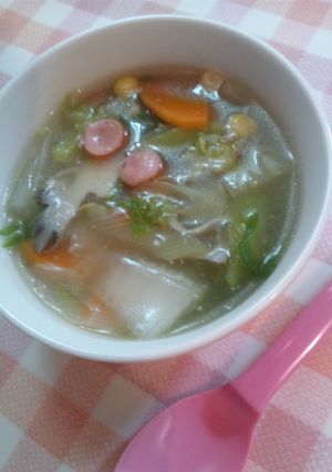 ウェイパーで☆食べる！スタミナ野菜スープ-レシピのメイン写真