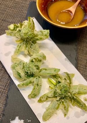春の味覚☆ふきのとうの天ぷら☆みそだれ付-レシピのメイン写真