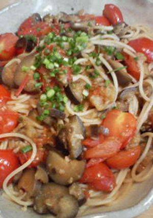ナスとホールトマトだけで美味しいパスタ-レシピのメイン写真