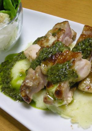 鶏もも肉のバジルソース-レシピのメイン写真