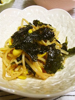*豆もやしの韓国海苔のせナムル*-レシピのメイン写真