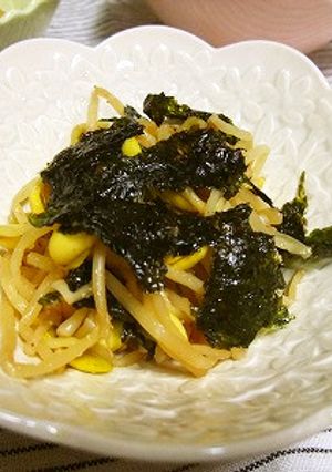 *豆もやしの韓国海苔のせナムル*-レシピのメイン写真