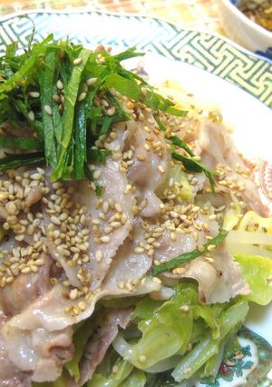 豚肉と野菜の重ね蒸し☆ピリ辛ぶっかけぽん-レシピのメイン写真