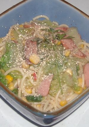 レタス＆ウインナー入りたらこスパゲティ-レシピのメイン写真
