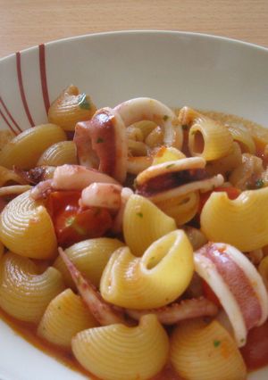 イカ×トマトでうまパスタ-レシピのメイン写真