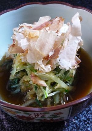 ３分料理☆水菜・いか燻製でシャキッと浸し-レシピのメイン写真