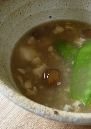 なめことむき蕎麦の味噌汁-レシピのメイン写真