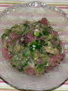 オクラ入りマグロのたたき-レシピのメイン写真