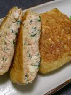明太子豆腐の油揚げ詰め焼き-レシピのメイン写真