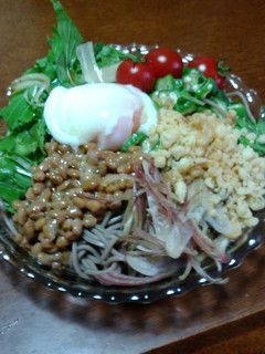 冷やし納豆たぬきサラダそば★-レシピのメイン写真