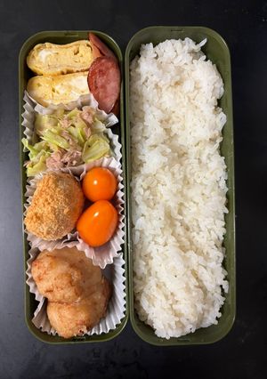 高校生男子弁当23鶏から春キャベツ-レシピのメイン写真