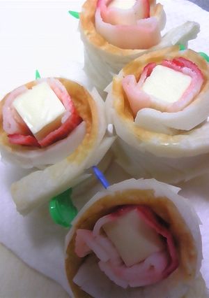お弁当に!!カニカマ・チーズのちくわ巻き-レシピのメイン写真