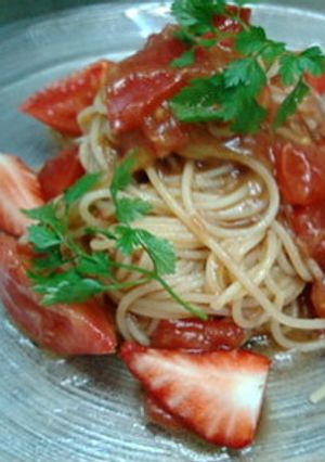 冷製イチゴパスタ-レシピのメイン写真