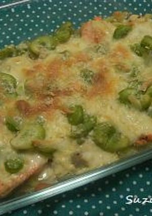 豆腐ソースで作るそら豆と鮭のグラタン-レシピのメイン写真