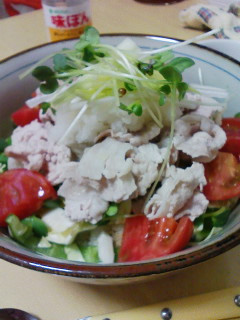 野菜モリモリ！味ぽんで激うま冷しゃぶ丼☆-レシピのメイン写真