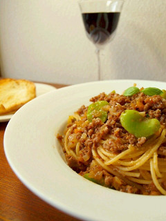 ☆そら豆のミートソースパスタ☆-レシピのメイン写真