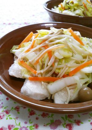 ヘルシー！胸肉のたっぷり野菜のっけ盛り-レシピのメイン写真