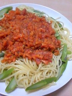 アスパラとトマトパスタ-レシピのメイン写真