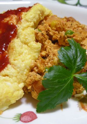 まぜて焼くだけ❤オムライスｎａ炒り豆腐-レシピのメイン写真