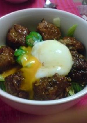 カフェめし☆つくね丼の温たまのせ-レシピのメイン写真