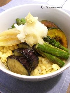 夏野菜の揚げ浸し丼-レシピのメイン写真