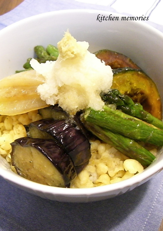 夏野菜の揚げ浸し丼-レシピのメイン写真