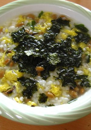 早くて楽チン♪納豆と卵のスープご飯-レシピのメイン写真