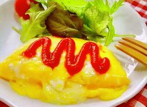 朝ご飯にレンジで♪とろ〜りチーズオムレツ-レシピのメイン写真