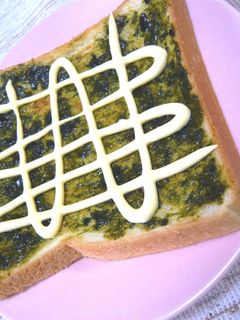 海苔の佃煮マヨ★夫のオススメ★トースト-レシピのメイン写真