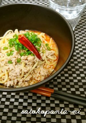 ものすごうまいけん★パスタで担担麺★-レシピのメイン写真