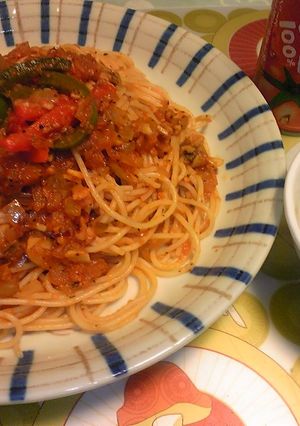 トマトジュースでパスタ♪-レシピのメイン写真