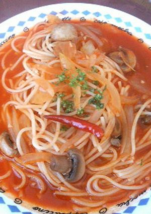 たごのピリッから～トマトソースパスタ-レシピのメイン写真
