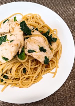 ノンオイル✤サラダチキンの和風パスタ-レシピのメイン写真