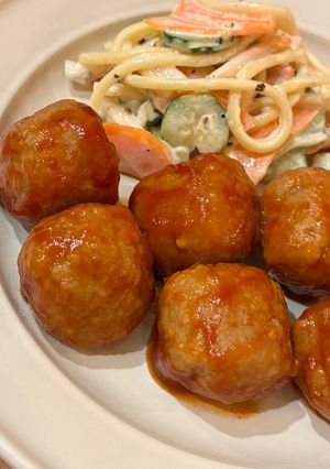 肉団子でミートボール-レシピのメイン写真