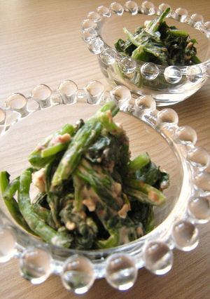 ほうれん草のクリームチーズおかか醤油和え-レシピのメイン写真