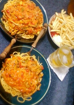 野菜たっぷり☆トマトクリームパスタ-レシピのメイン写真