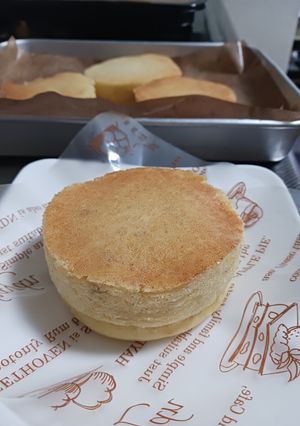 分厚く焼いた♡バナナホットケーキ-レシピのメイン写真