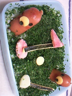 ☆キャラ弁♪もぐらちゃんグリーン弁当w♪-レシピのメイン写真