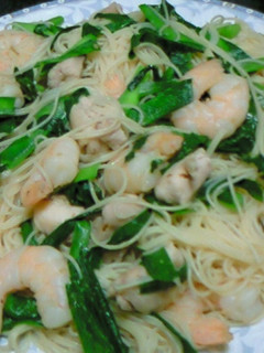 ☆エビとニラの柚子こしょう風味ビーフン☆-レシピのメイン写真