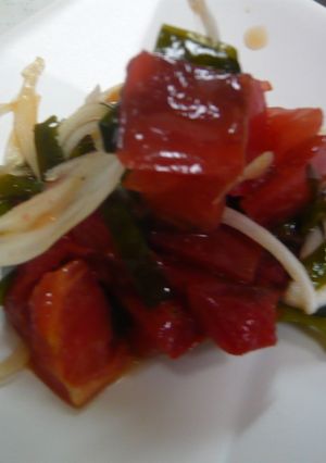 トマトとワカメの酢の物-レシピのメイン写真
