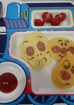 キャラ弁にもアンパンマンアメリカンドッグ-レシピのメイン写真