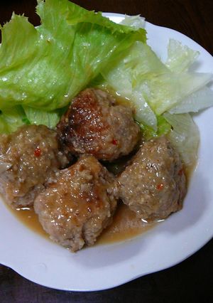 安くでお腹いっぱいな・レンコン団子の煮物-レシピのメイン写真