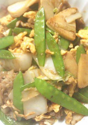 白菜とキヌサヤと豚肉の野菜炒め-レシピのメイン写真