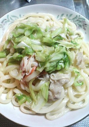 あっさりと。しょうゆ焼きうどん^^-レシピのメイン写真