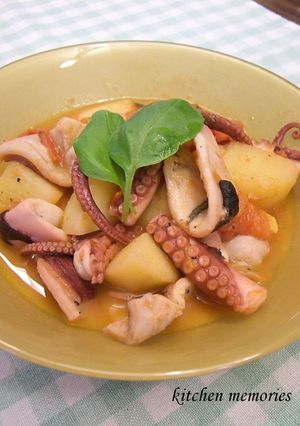 タコとじゃがいものトマト煮-レシピのメイン写真