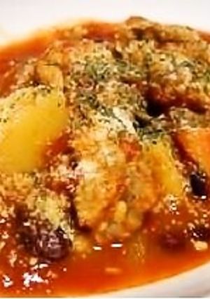 鶏の手羽元のトマトシチュー-レシピのメイン写真