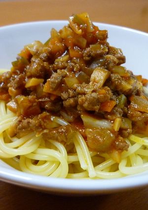 野菜たっぷり。ケチャップのミートスパ。-レシピのメイン写真