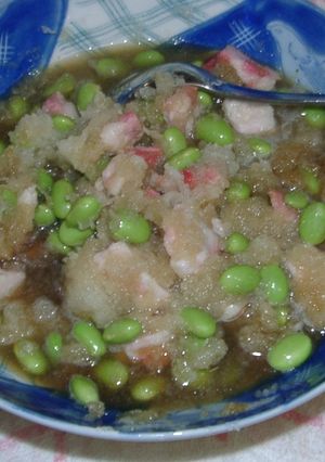 練り物の天ぷらと枝豆のおろし合え♪-レシピのメイン写真
