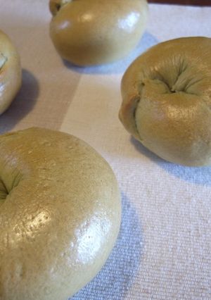 (・v・)ぐりーんな青汁ベーグル-レシピのメイン写真
