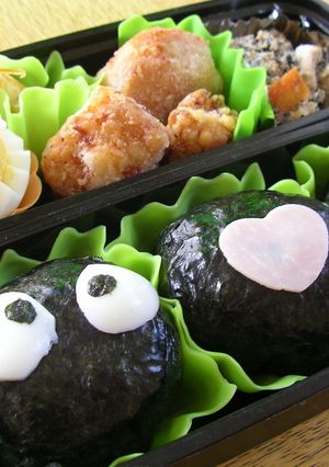 旦那に捧げる♪まっくろくろすけ弁当♪-レシピのメイン写真